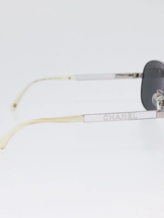 CHANEL Sunglasses metal Silver CC Auth ka2965 main image 4